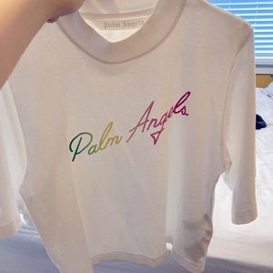 Palm Angels White Crop t-shirt